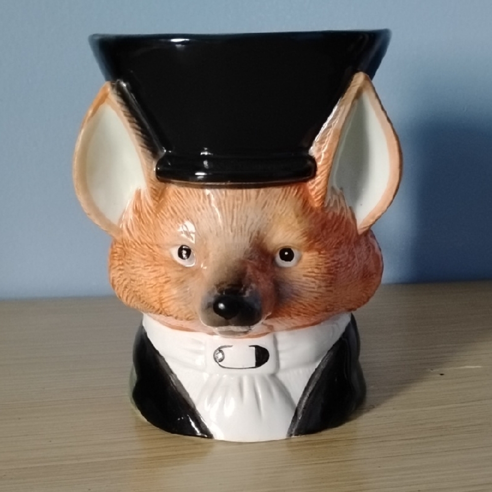 Fitz & Floyd Posh Fox Toby Jug Mug Mint Condition